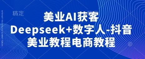 美业AI获客Deepseek+数字人-抖音美业教程电商教程 图1
