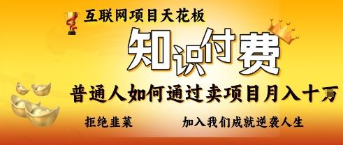 互联网项目天花板，知付付费项目，普通人如何通过卖项目月入十个，拒绝韭菜【揭秘】 图1