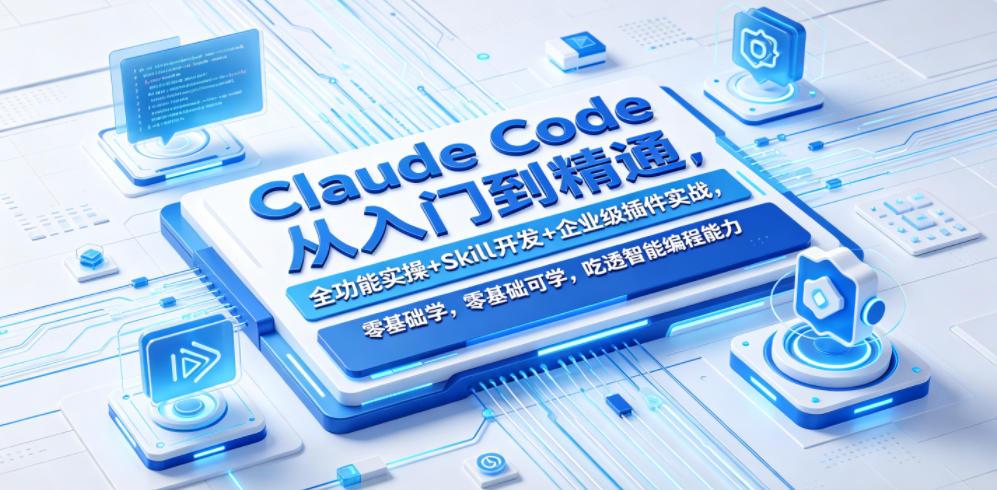 Claude Code从入门到精通，全功能实操+Skill开发+企业级插件实战，零基础可学，吃透智能编程全能力 图1