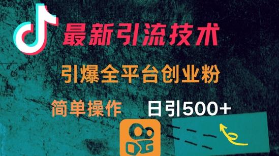 最新引流方法,引爆全平台的一个创业粉,简单操作日引300+ 图1