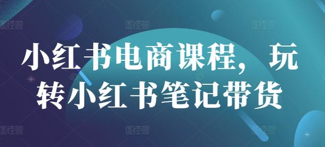 小红书电商课程,玩转小红书笔记带货 图1