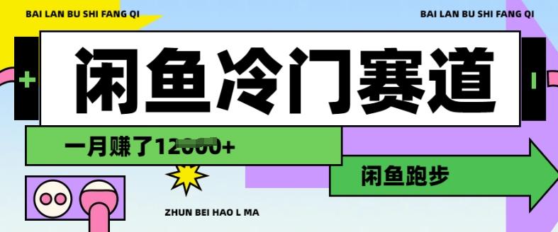 闲鱼冷门赛道,跑步挣钱,有人一个月挣了1.2w 图1