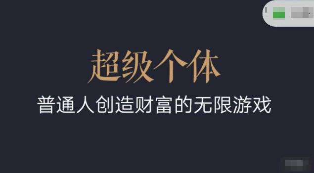 超级个体2024-2025翻盘指南,普通人创造财富的无限游戏 图1