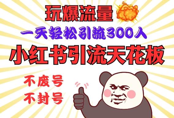 小红书引流天花板,玩爆流量,一天轻松引流300人,安全操作 图1