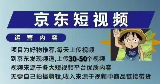 京东短视频带货课，无需自己拍摄剪辑，保姆式教学，两天快速上手 图1