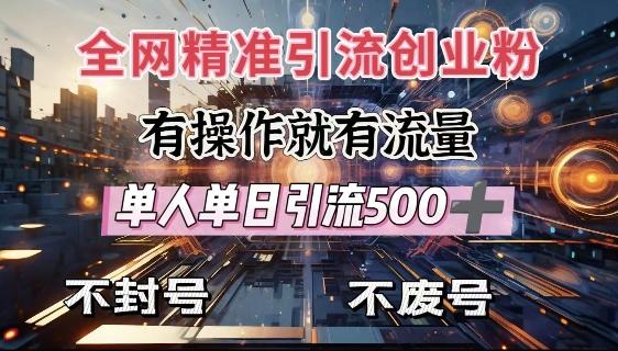 全网独家引流创业粉，有操作就有流量，单人单日引流500+，不封号、不费号 图1