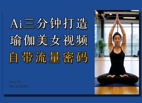 Ai3分钟打造瑜伽美女视频,自带流量密码 图1