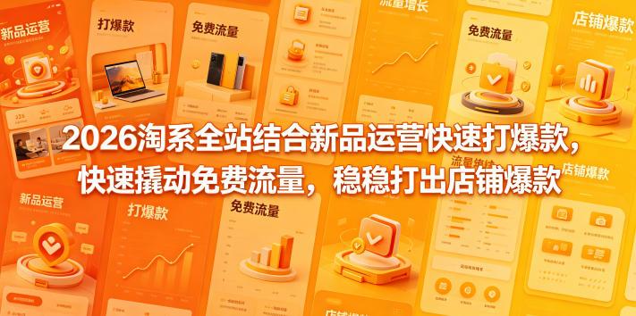 2026淘系全站结合新品运营快速打爆款，快速撬动免费流量，稳稳打出店铺爆款（更新5月12日） 图1