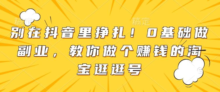别在抖音里挣扎!0基础做副业,教你做个赚钱的淘宝逛逛号 图1