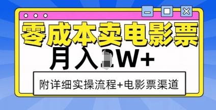 零成本卖电影票,月入过W+,实操流程+渠道 图1