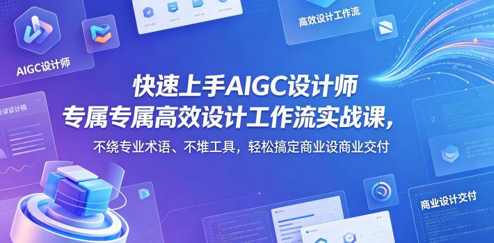 快速上手AIGC设计师专属高效设计工作流实战课，不绕专业术语、不堆工具，轻松搞定商业设计交付 图1