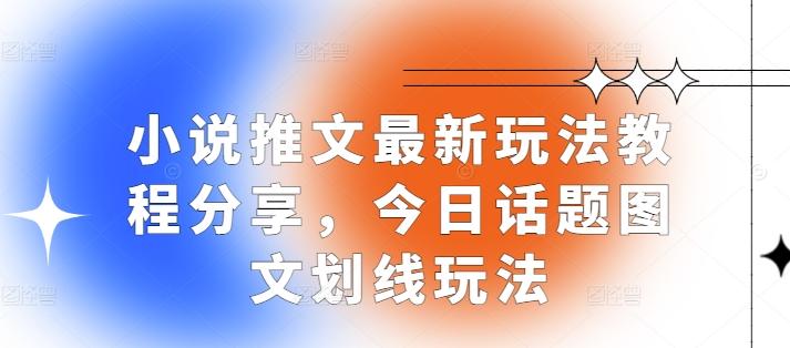 小说推文最新玩法教程分享，今日话题图文划线玩法 图1