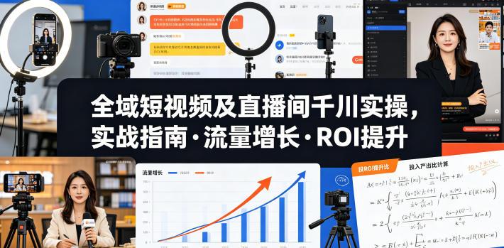 全域短视频及直播间千川实操，实战指南·流量增长·ROI提升 图1