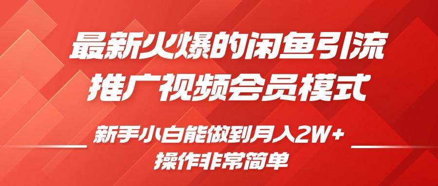 闲鱼引流推广影视会员，0成本就可以操作，新手小白月入过W+【揭秘】 图1