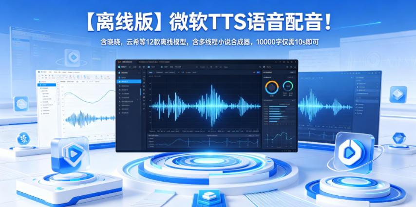 【离线版】微软TTS语音配音!含晓晓,云希等12款离线模型,含多线程小说合成器,10000字仅需10s即可 图1
