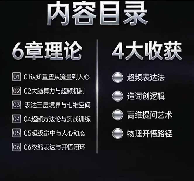马大个高维表达全套实战课,跳出普通口才教学,大脑超频训练打造原创思想IP体系 图1