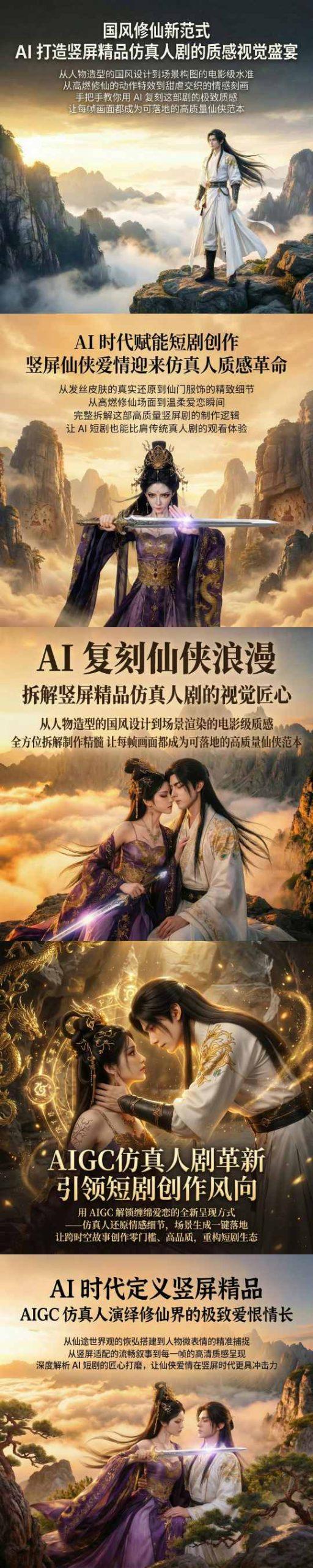 AIGC仿真人《合欢宗》短剧教学，用AIGC解锁缠绵爱恋的全新呈现方式，让跨时空故事创作零门槛、高品质，重构短剧生态 图2