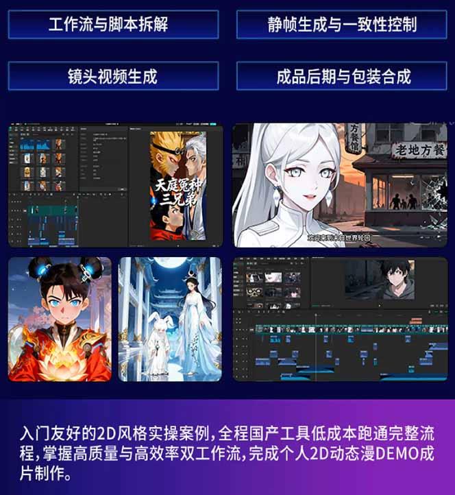 AI漫剧硬核课：巨日禄+豆包+即梦+可灵+Vidu+剪映：一套课玩转国产工具，低成本产出爆款漫剧 图2