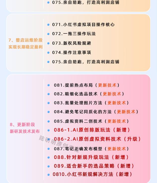 小红书虚拟项目特训班9.0，AI原创PPT技术全跑通，单品单店月纯利润几个W 图6