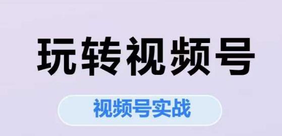 玩转视频号,视频号实战系列课-三零资源