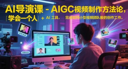 AI导演课-AIGC视频制作方法论,学会一个人+AI工具,完成如同小型视频团队般的创作工作,实现导演梦-三零资源