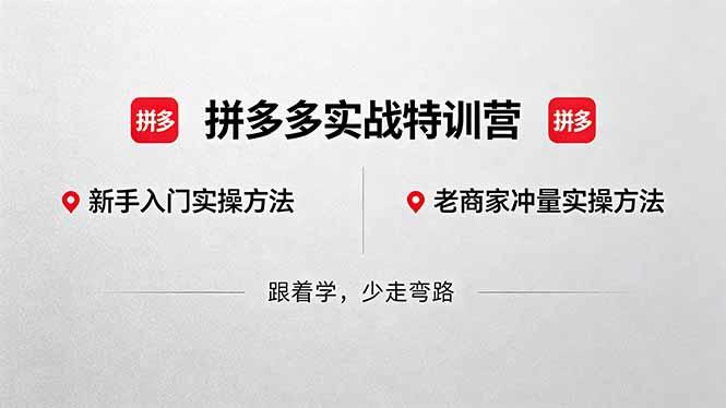 拼多多实战特训营(更新5月3