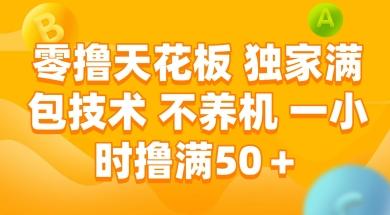 零撸天花板,独家满包技术 不养机 一小时撸满50+【揭秘】-三零资源