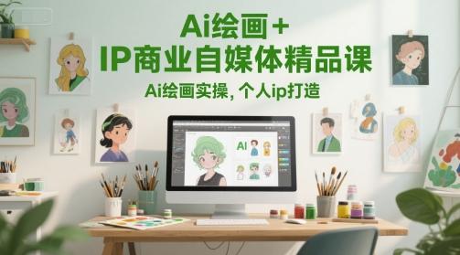 Ai绘画+IP商业自媒体精品课,Ai绘画实操,个人ip打造-三零资源