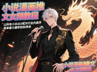 小说漫画推文女频教程,让所有小白从0成为行业内高手,简单暴力兼职轻松挣米-三零资源