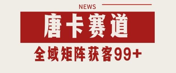 小红书某音唐卡赛道引流获客 自热矩阵日引200+【揭秘】-三零资源