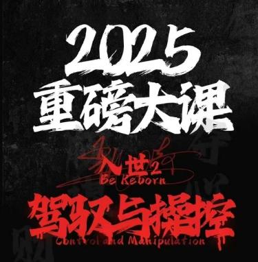 2025重磅大课,入世2,驾驭与控制-三零资源