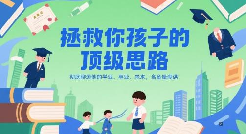 付费文章:拯救你孩子的顶级思路,彻底聊透他的学业、事业、未来,含金量满满-三零资源