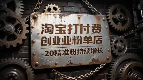 淘宝打付费创业粉单店每天稳定10-20精准粉持续增长【揭秘】-三零资源