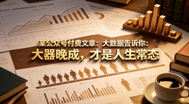 某公众号付费文章:大数据告诉你:大器晚成,才是人生常态-三零资源
