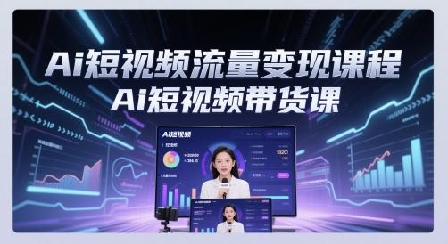 Ai短视频流量变现课程,Ai短视频带货课-三零资源