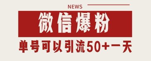 微信爆粉,私域暴力引流打法日引千粉 单号日进50+【揭秘】-三零资源