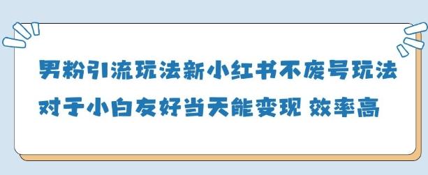 男粉引流玩法(新)，玩法友好做的好当天就能变现-三零资源