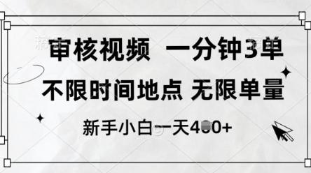 审核视频,10秒一单,不限时间,不限单量,新人小白一天4张+【揭秘】-三零资源