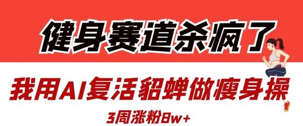 健身赛道杀疯了?我用AI复活貂蝉做瘦身操,3周涨粉8W-三零资源