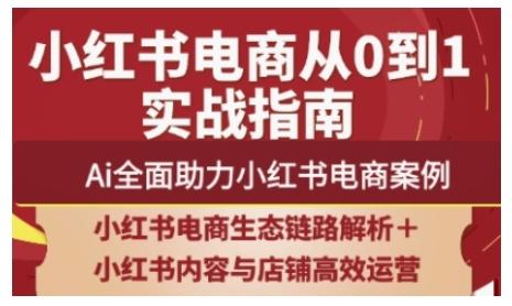 2025小红书电商全链路运营，Ai全面助力小红书电商案例-三零资源