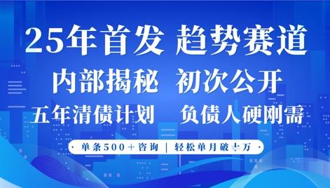 2025年首次公开,真正的事业型赛道,客咨不断,单月轻松破W-三零资源
