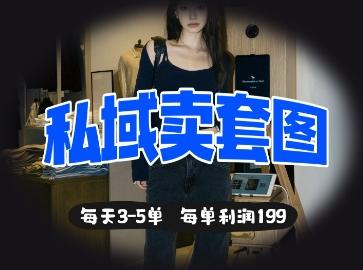 私域卖套图每天3-5单,每单利润99-三零资源