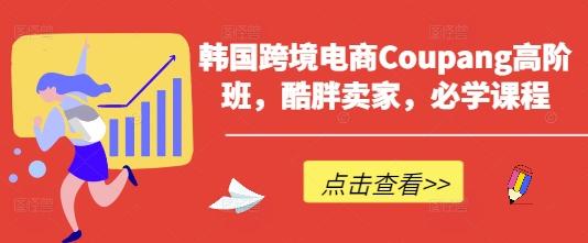韩国跨境电商Coupang高阶班,酷胖卖家,必学课程-三零资源