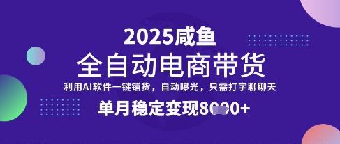 全网首发【闲鱼全自动电商带货】三年磨一剑,一朝露锋芒,单月稳定变现8k+【揭秘】-三零资源