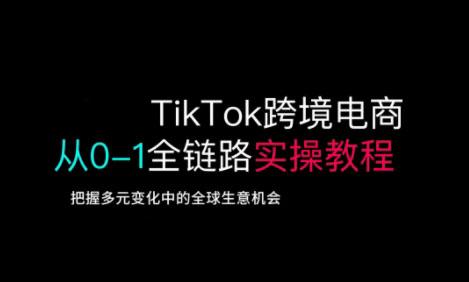 TikTok跨境电商从0-1全链路全方位实操教程,把握多元变化中的全球生意机会-三零资源
