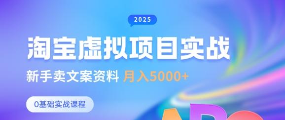 淘宝虚拟项目垂直玩法,新手卖文案资料,月入5k+-三零资源