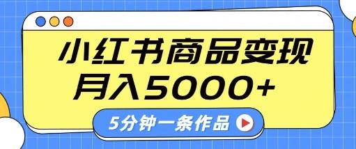 小红书字幕作品玩法，商单变现月入5k+，5分钟一条作品-三零资源