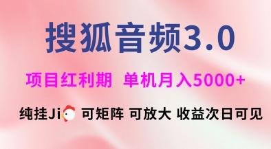 搜狐音频挂ji3.0.可矩阵可放大,独家技术,稳定月入5000+【揭秘】-三零资源