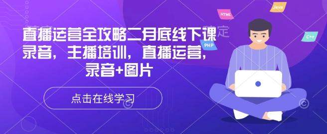 直播运营全攻略二月底线下课录音,主播培训,直播运营,录音+图片-三零资源