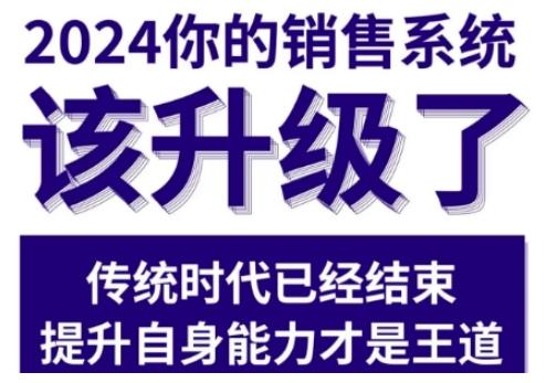2024能落地的销售实战课,你的销售系统该升级了(更新2月)-三零资源